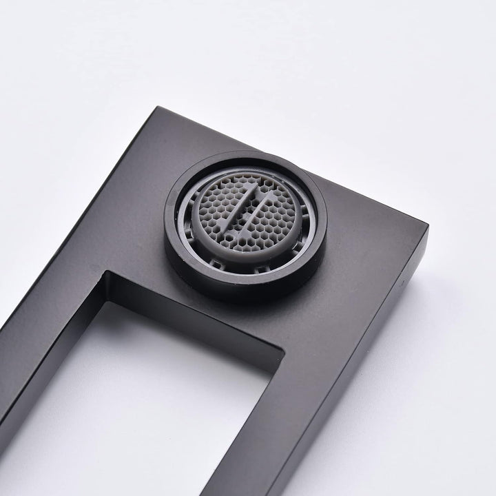 SHUNLI Badarmatur Schwarz Waschtischarmatur, Modern Wasserhahn Bad Mischbatterie, Badezimmer Armatur