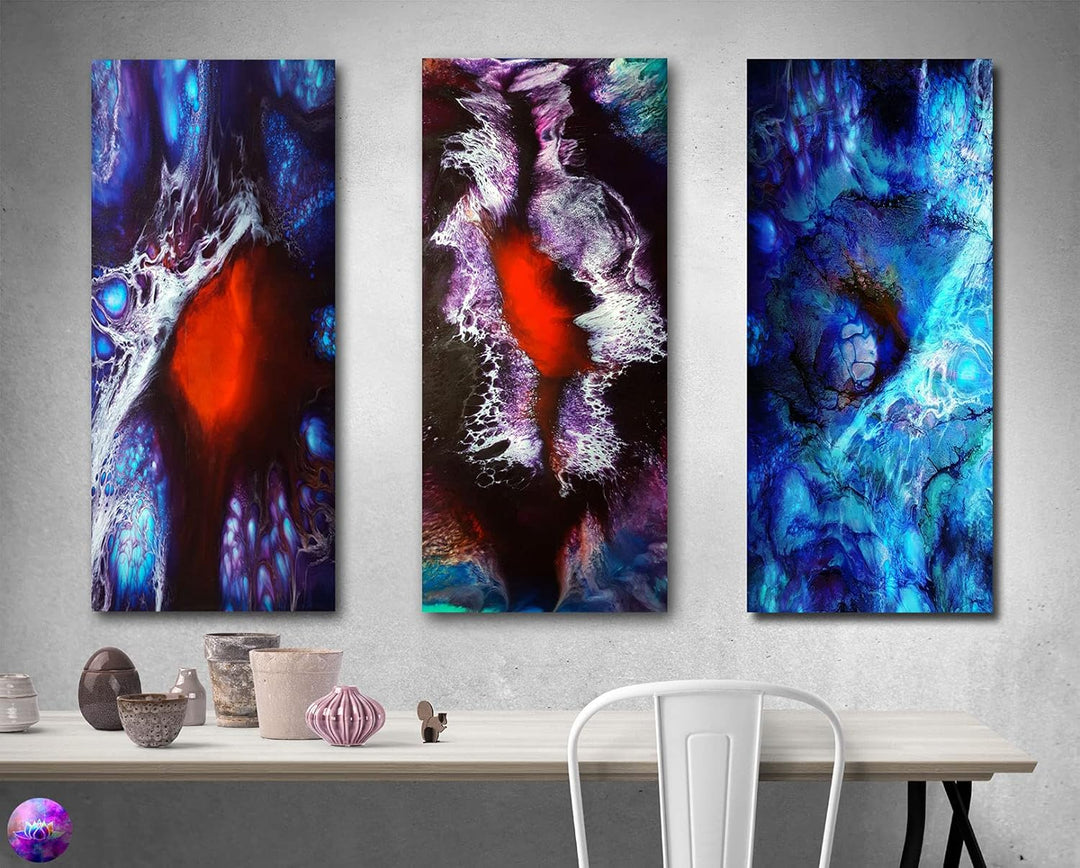 Bild auf Metall - Moderne Kunst abstrakt - Kunstdruck auf leuchtend glänzenden Aluminium im Edelstah