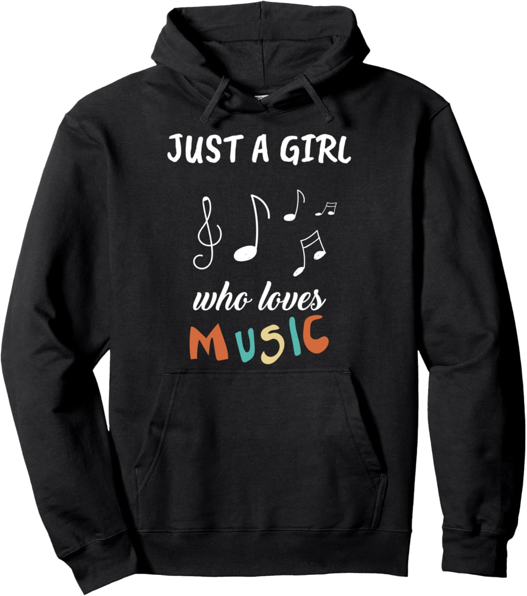 Damen Just A Girl Who Loves Her Music Musik Pullover Hoodie