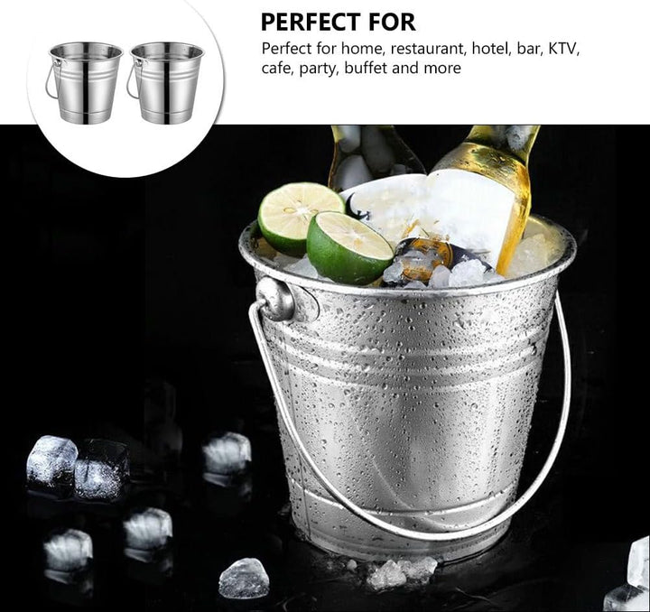 BESPORTBLE Metall Champagner Eimer 2Pcs EIS Eimer 2L Champagner Wein Flasche Kühler mit Griff Partei