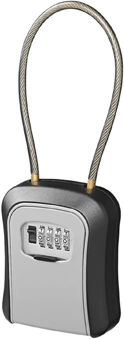 ProPlus Schlüsselkasten Schlüsseltresor aussen Schlüsselsafe Zahlenschloss mit Stahldraht, 11,5 x 9,
