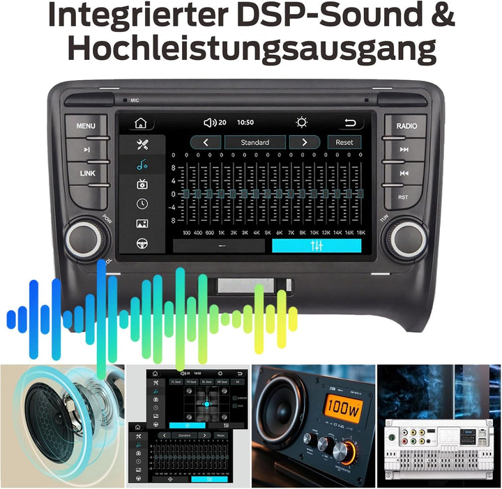 Linux Autoradio für Audi TT MK2 8J 2008-2014 Blitzstart/Bluetooth/Wireless CarPlay/Android Auto/FM/A
