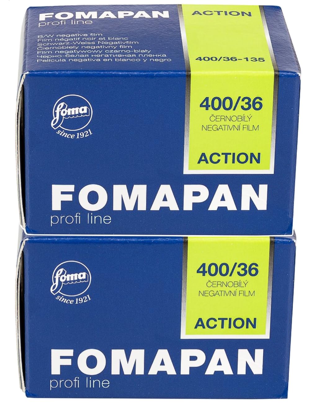 FOMAPAN Action 400 135/36 2er Pack Kleinbild 35mm 36 Aufnahmen 2 Pack 400 ISO, Kleinbild 35mm 36 Auf