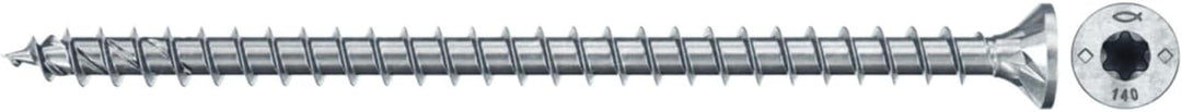 fischer PowerFull II 8,0 x 140, Premium Vollgewindeschraube (50 Stk.) mit innovativer Spitzengeometr