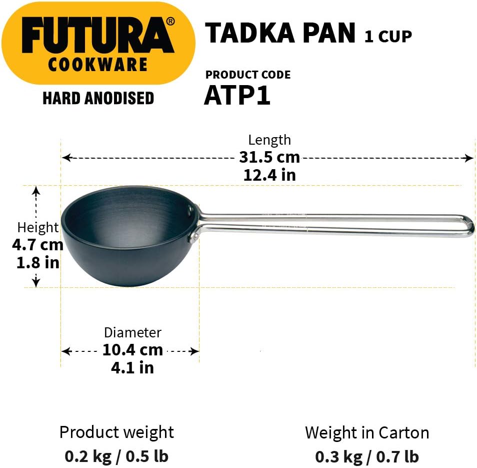 HAWKINS Futura Eloxierte Heizpfanne, 1 Tasse, schwarz 1 CUP, 1 CUP