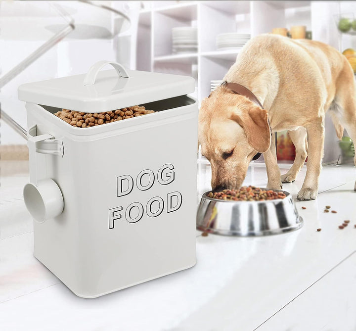 Pethiy Hundefutter hundeleckerli aufbewahrung Box,6.5 Liter Metall hundefutter Box Aufbewahrungdose