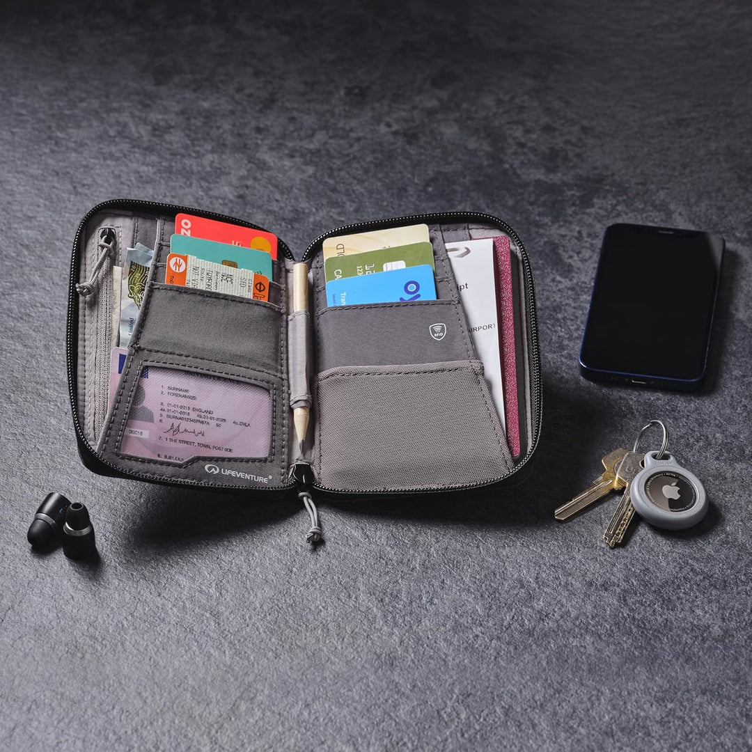 Lifeventure Geldbörse im Mini Reisen mit RFID-Schutz Grau, Grau
