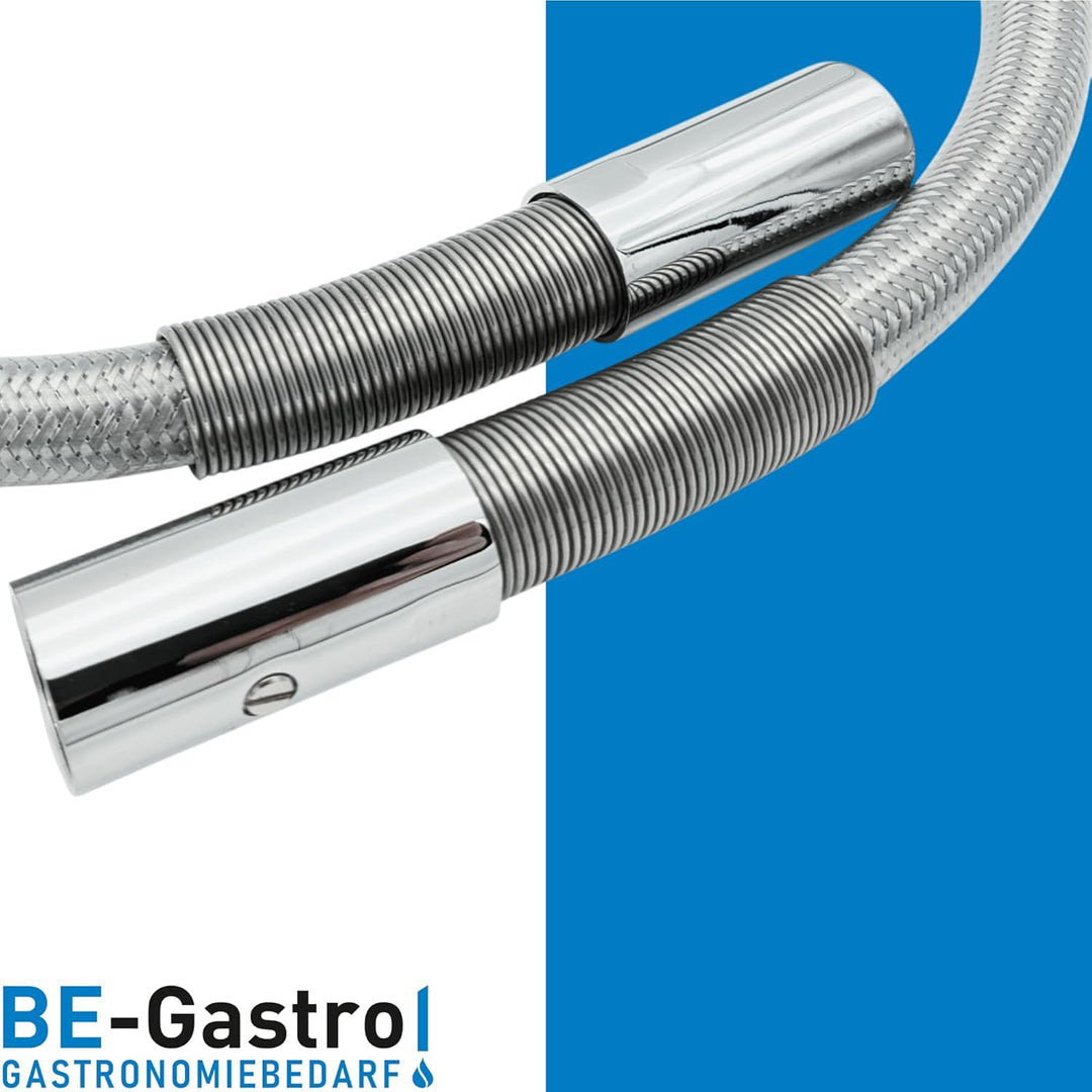 BE-GASTRO I Profi Gastroschlauch Brauseschlauch 120cm inkl. Spezial-Knickschutz | 1/2" Standard-AG |