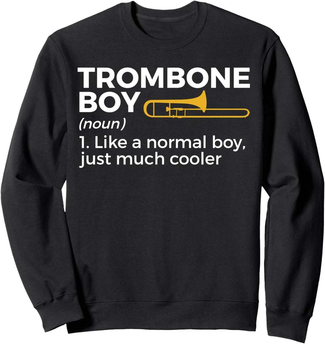 Posaune Junge Definition für Posaunenspieler Sweatshirt
