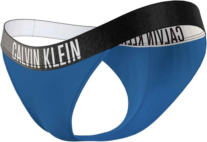 Calvin Klein Damen Brazilian Slip Baumwolle mit Stretch L Blau (Dynamic Blue), L Blau (Dynamic Blue)
