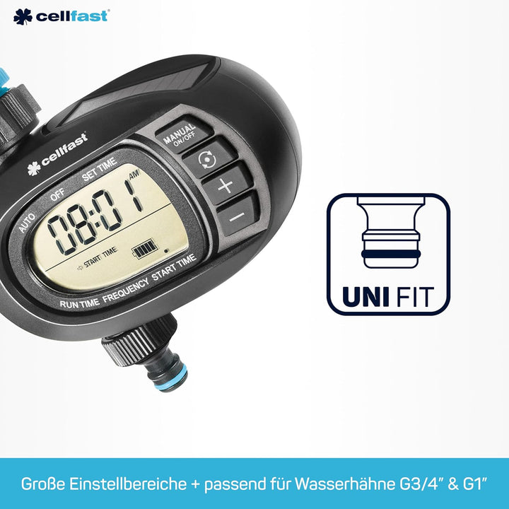 Cellfast Ergo Bewässerungssteuerung, schwarz/blau