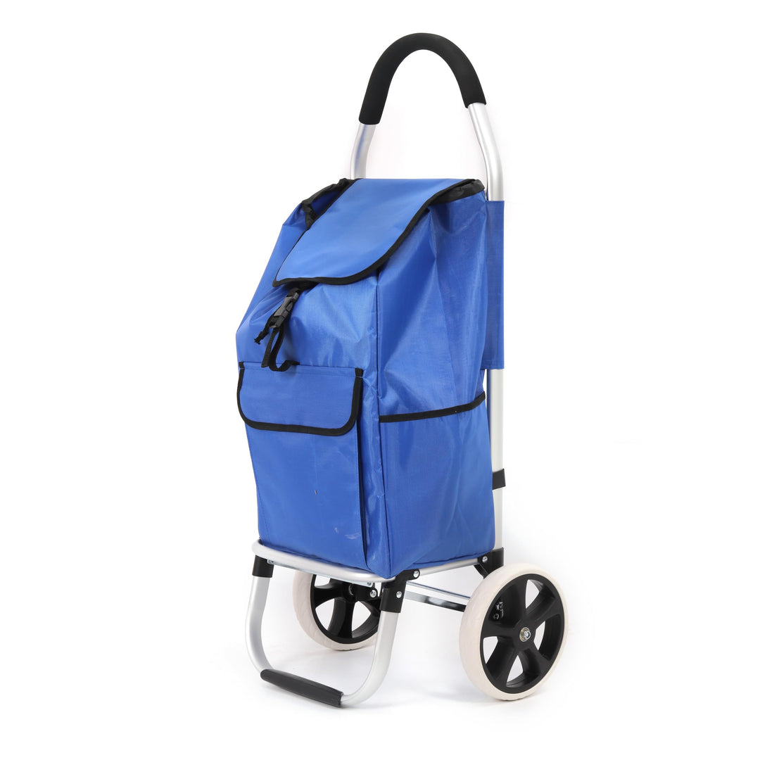 43.5Liter Aluminium Trolley Einkaufstrolley Klappbar, Shopping Trolley, Wasserabweisender Einkaufswa