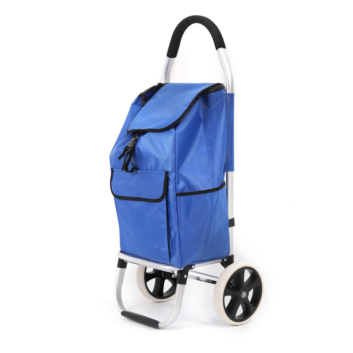 43.5Liter Aluminium Trolley Einkaufstrolley Klappbar, Shopping Trolley, Wasserabweisender Einkaufswa