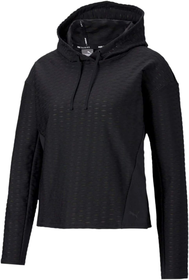 PUMA Damen, Train Flawless Pullover Hoodie T-shirt XL Puma Black, XL Puma Black