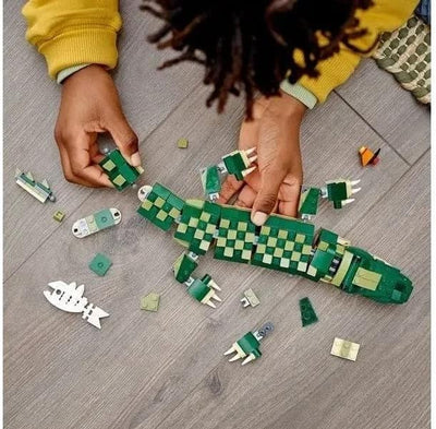 LEGO Creator 3-in-1 Krokodil 31121 Building Toy Featuring Wild Animal Toys (454 Teile)