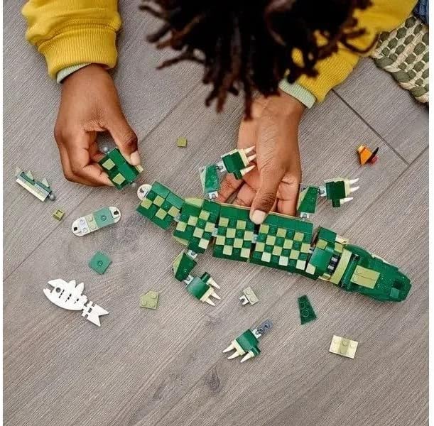 LEGO Creator 3-in-1 Krokodil 31121 Building Toy Featuring Wild Animal Toys (454 Teile)