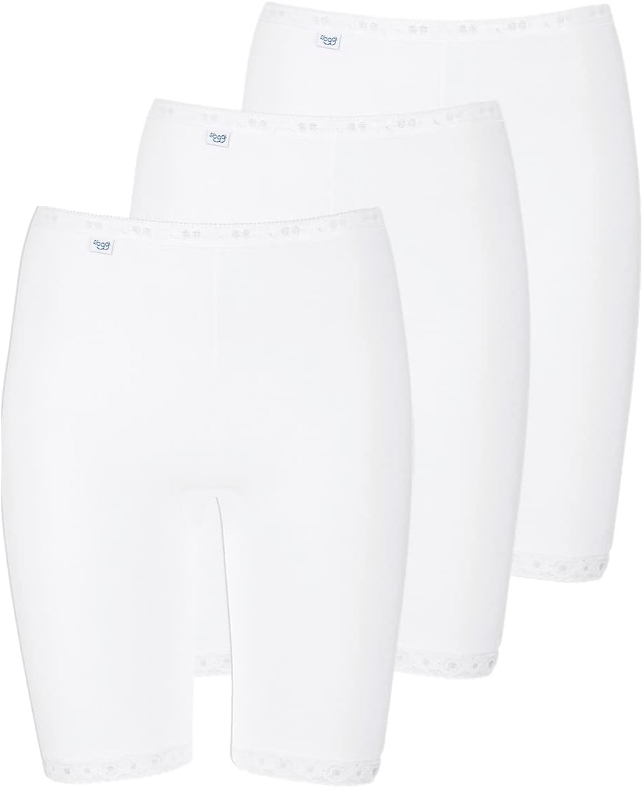 Sloggi Damen Basic+ Long Panty 40 3 X Weiss, 40 3 X Weiss