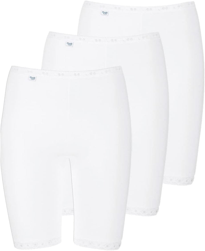 Sloggi Damen Basic+ Long Panty 40 3 X Weiss, 40 3 X Weiss