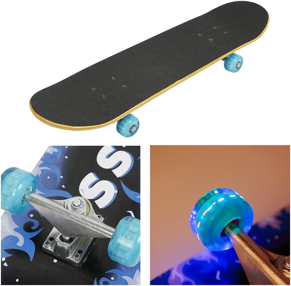 Longboards Komplett Skateboard Kinder Longboard Erwachsene Skateboard Anfänger aus Ahorn für Mädchen
