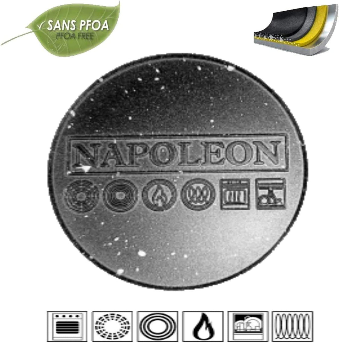Napoleon CUI01194 Pfannenset, 20/24/28 cm, abnehmbarer Griff, 3 Stück