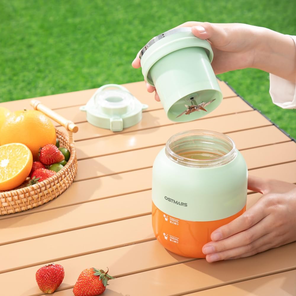 POFET Elektrischer Entsafter, tragbarer Mini-Mixer, Mixer für frische Säfte, Crush-EIS, Smoothies, S