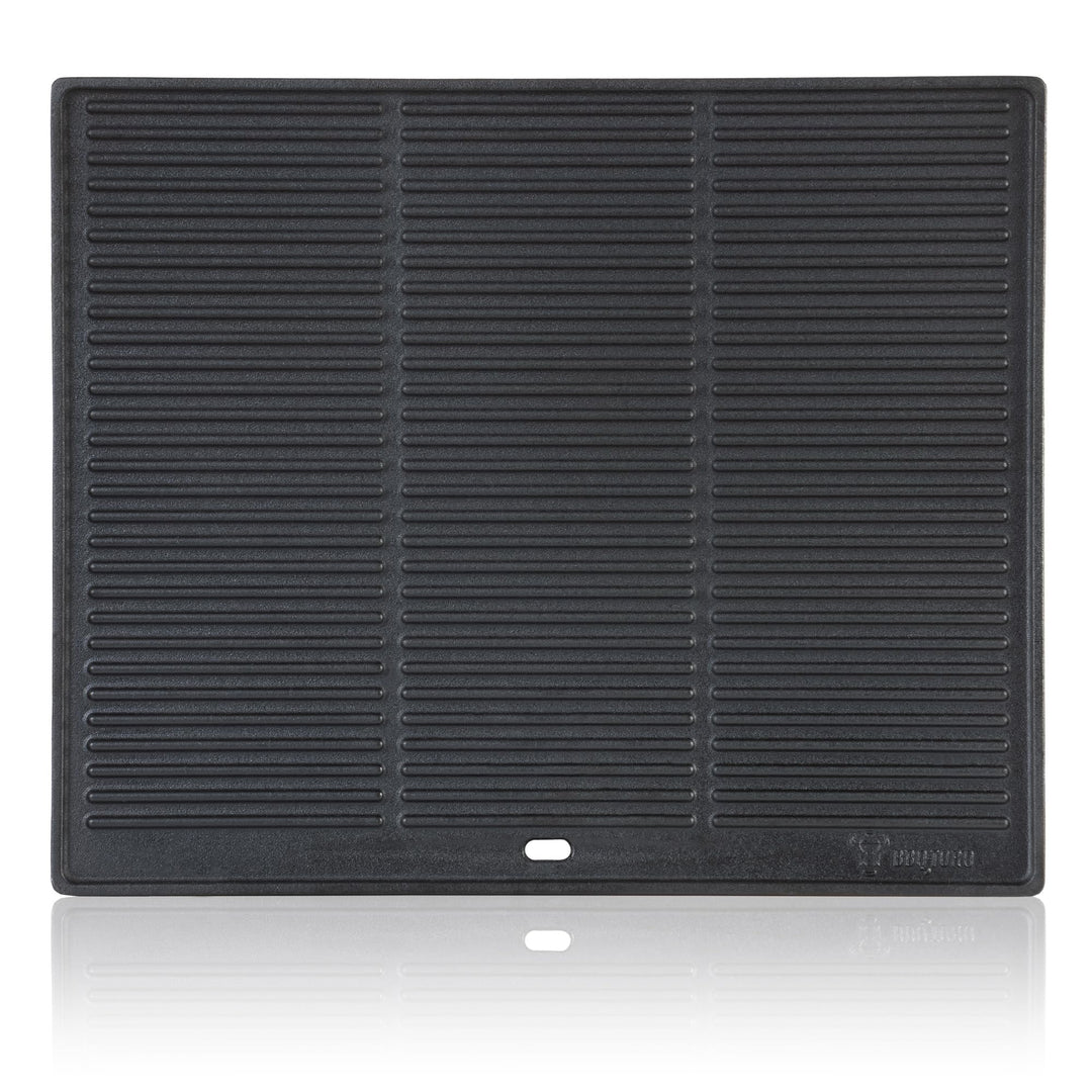 BBQ-Toro Gusseisen Grillplatte | 48 x 39,5 cm | Wendeplatte, beidseitig verwendbar | Rechteckig, Uni