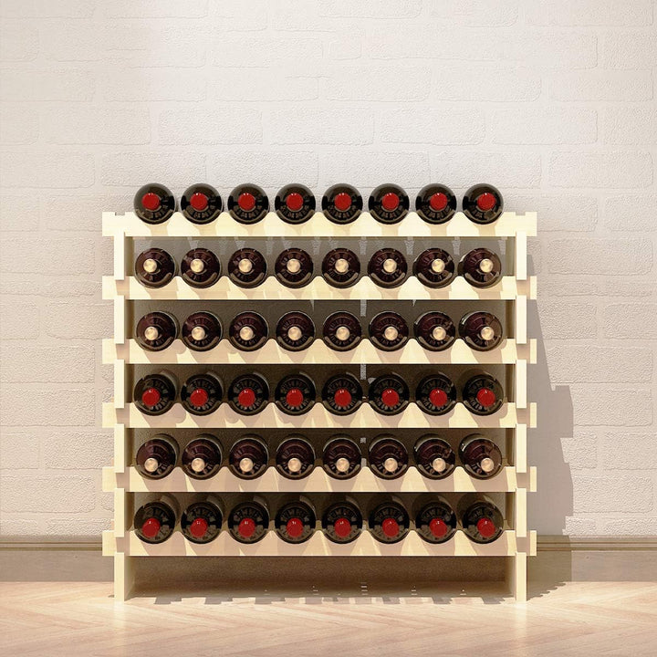 SogesHome Weinregal Stapelbares Weinregal 6-Tier Weinlagerung für 48 Flaschen,Weinständer Flaschenst