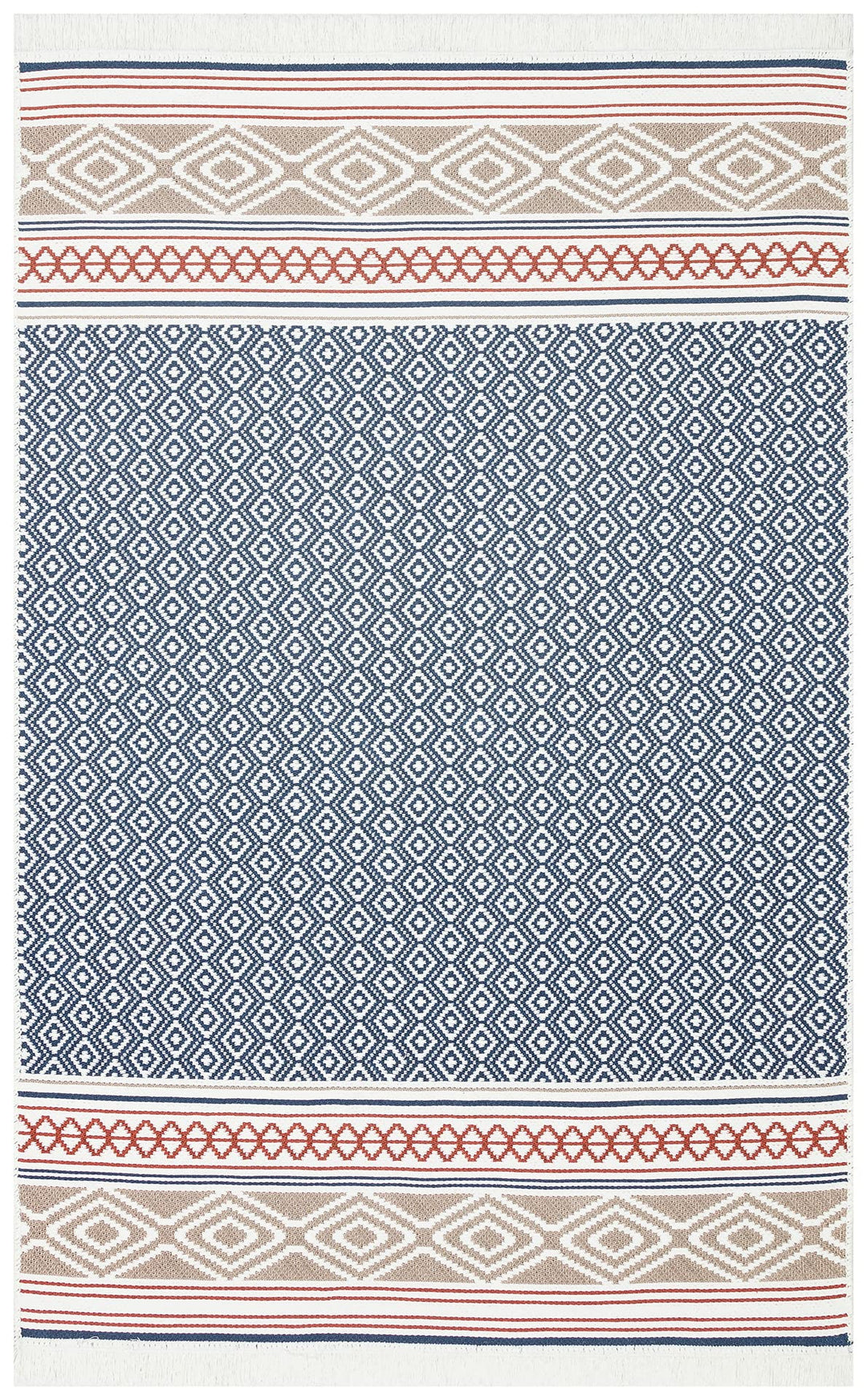 Arya 26 Navy/Beige 80x300cm 80x300 Beige, 80x300 Beige