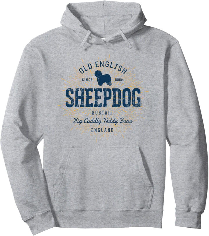 Old English Sheepdog Vintage Bobtail Pullover Hoodie