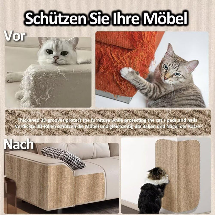 Kratzmatte Katze Selbstklebend - Kratzschutz Sofa Anti Kratz Folie Kratzwand für Katzen Frei DIY Ges