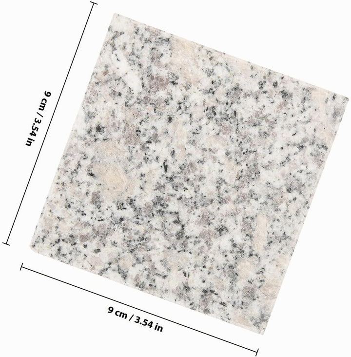 2 Stück Kühlstein Kaninchen aus Granit für Haustiere mit Kühlender Granitplatte Hamster Kühlbett 9x9
