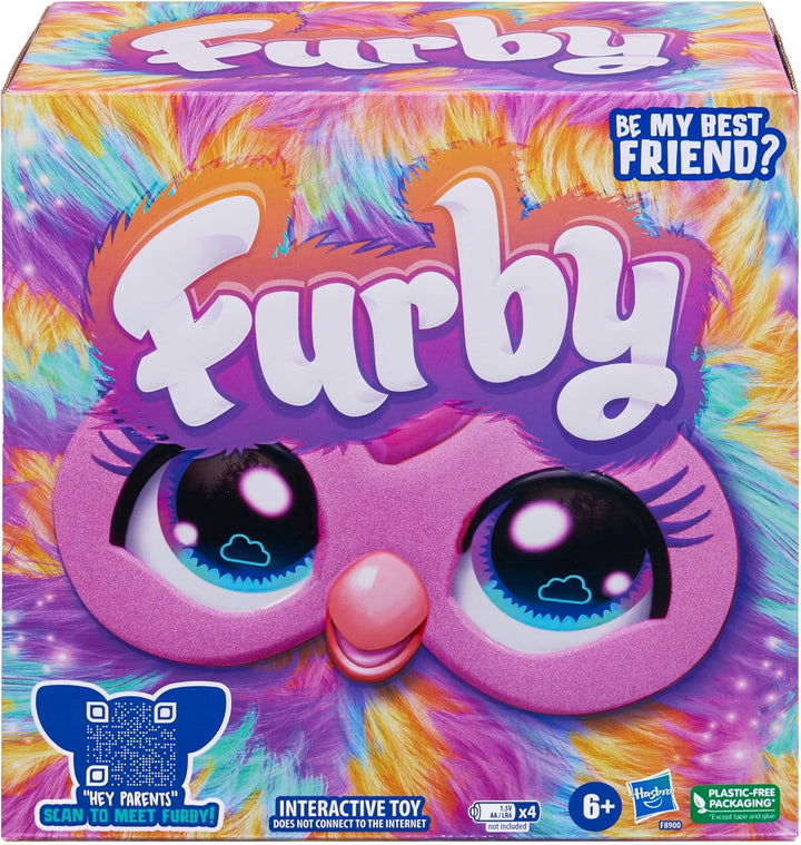 Furby Tie Dye, 15 Mode-Accessoires, interaktive Plüschtiere für 6-jährige Mädchen & Jungen & Up, Spr