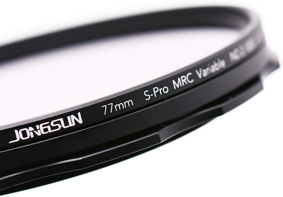 JONGSUN Variable ND Filter 77mm, S-Pro HD MRC 16-Schicht Nanobeschichtung, ND2-ND1000, Kameraneutral