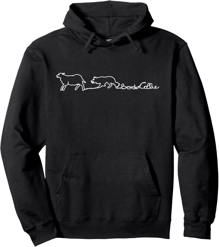Border Collie hütet Schaf Pullover Hoodie