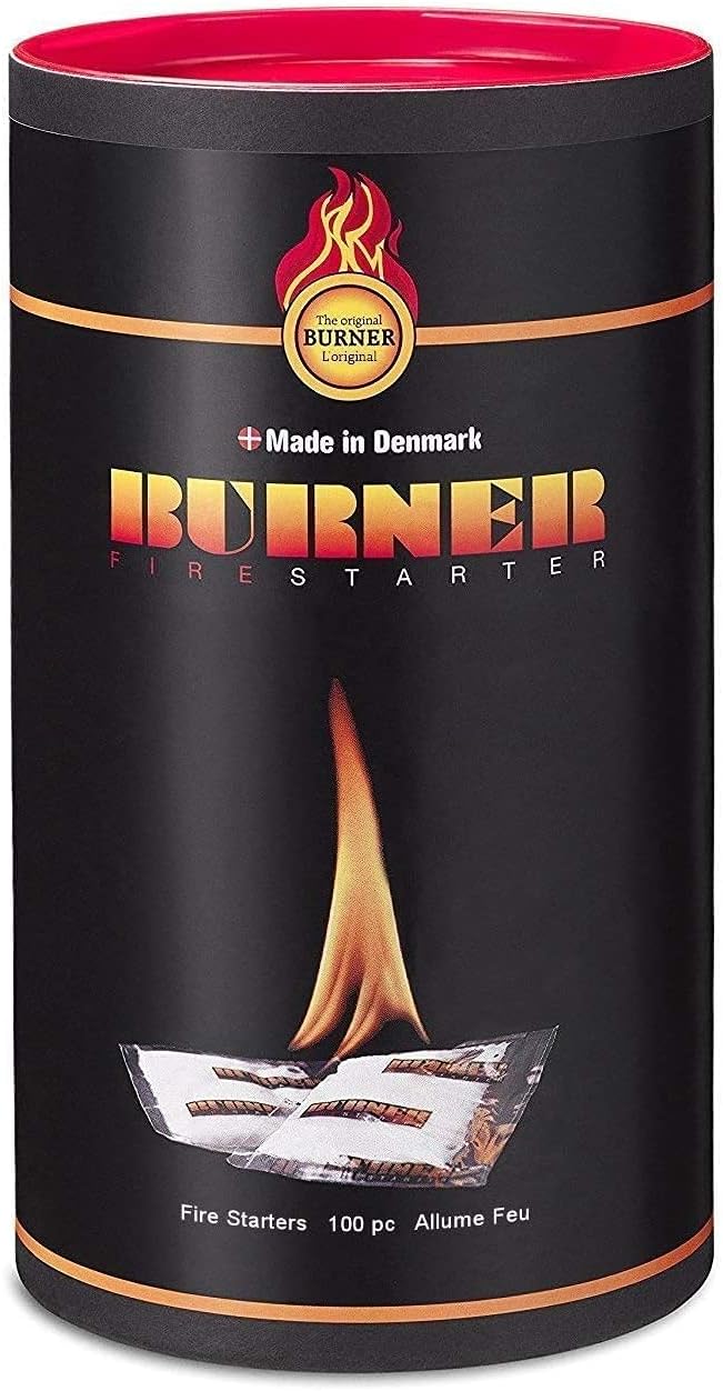 Burner kaminanzünder 600er dose - Die Original Kamin Anzünder für Kamine, Kaminöfen, Offene Feuer, G