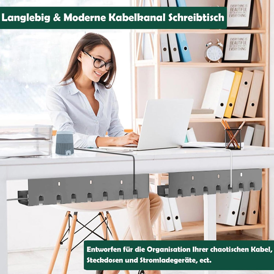 Oududianzi 1 Stück Kabelkanal Schreibtisch, Kabelführung Schreibtisch, Kabelmanagement Schreibtisch