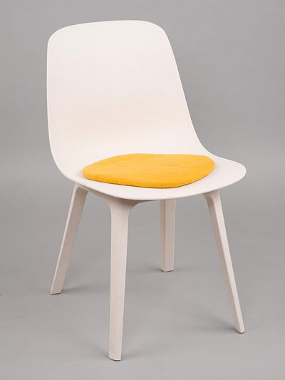myfelt Flache Filz Sitzauflage, Filz Stuhlauflage - Klara - rund, Ø 36 cm, Senfgelb, Senfgelb