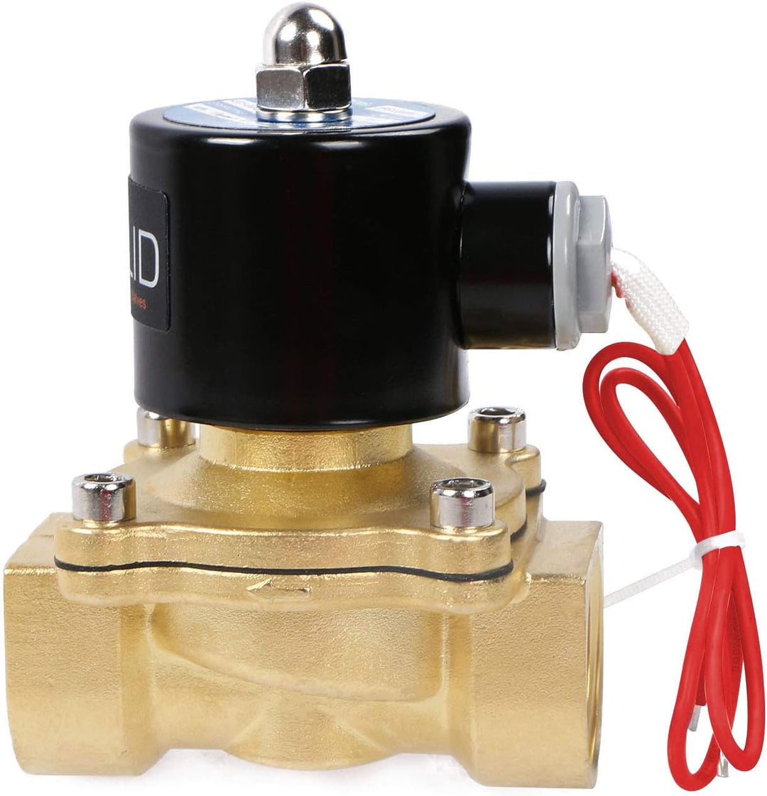 U.S. Solid 1" G 220V AC Messing Magnetventil Direktgesteuert für Wasser Luft Gas Öl NC Messing 1", M