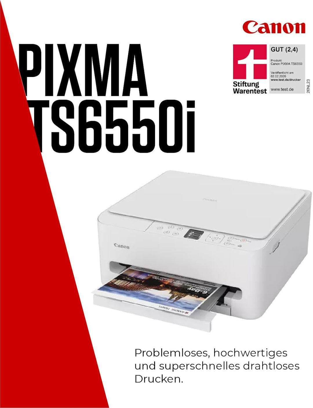 Canon PIXMA TS6550I - WLAN-Multifunktionsdrucker mit Papierkassette und Frontbedienung | Kabelloses