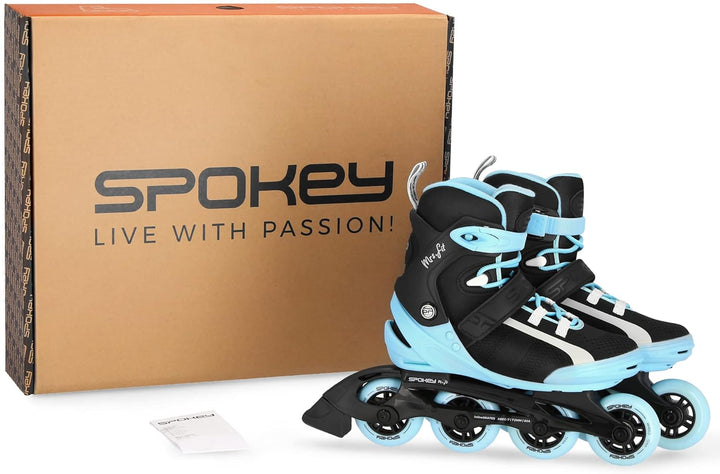 Spokey MrFIT &amp; MrsFIT Inline-Skates für Männer und Frauen mit dreifachem Verschlusssystem, Grösse 36