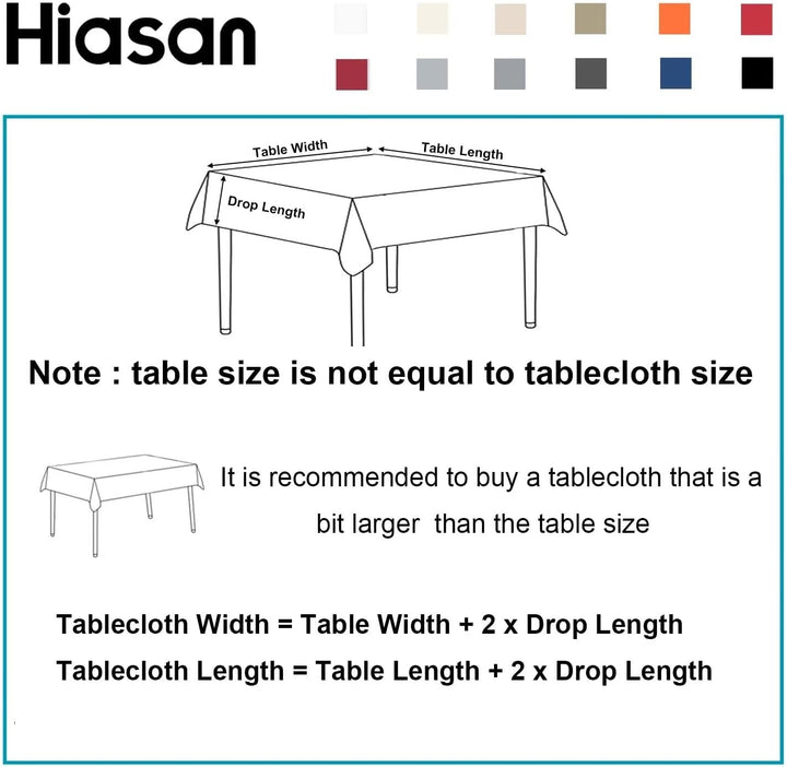 Hiasan Glatt Tischdecke Fleckenabweisend Tischtuch mit Lotuseffekt Leicht Wasserabweisend Tischwäsch