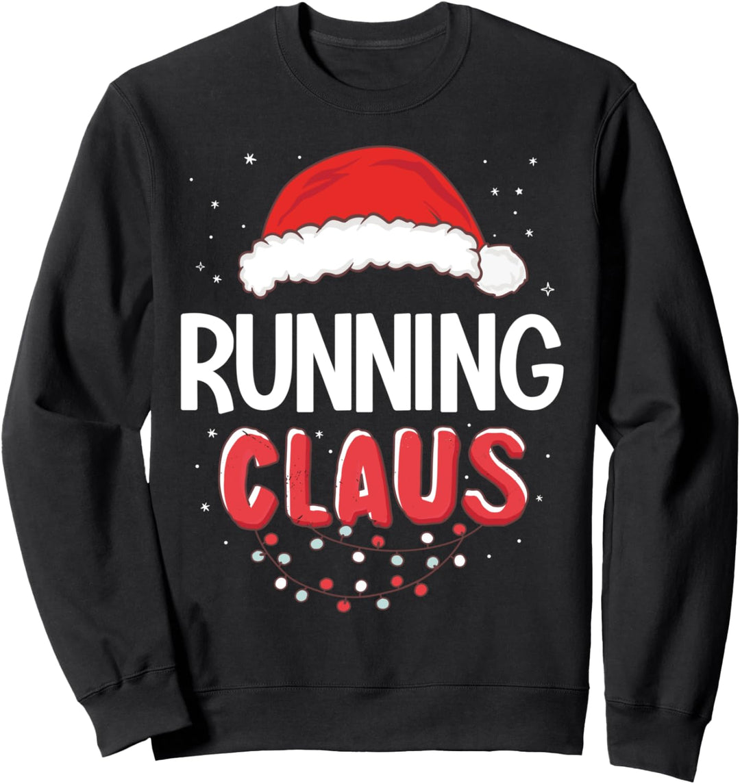 Running Claus Weihnachtsmann Kostüm Outfit Sweatshirt