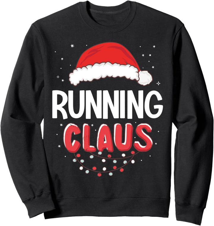 Running Claus Weihnachtsmann Kostüm Outfit Sweatshirt