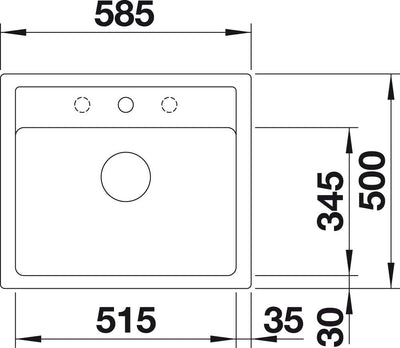 BLANCO LEGRA 6 | SILGRANIT cafe | Einbauart: Einbau von Oben | ohne Ablauffernbedienung | 60er Unter