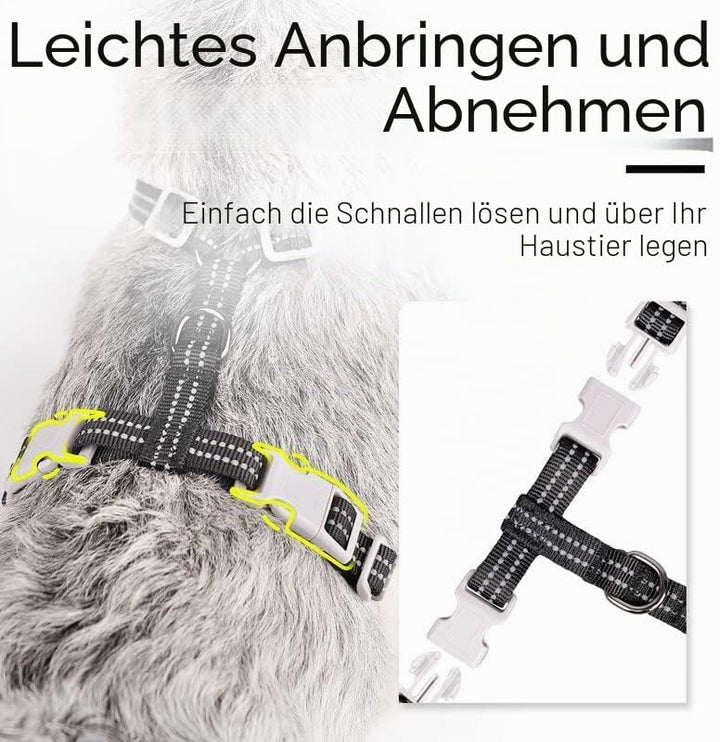 ThinkPet No-Pull Hundegeschirr, Atmungsaktiv Brustgeschirr für Kleine Mittlere Grosse Hunde, Einstel