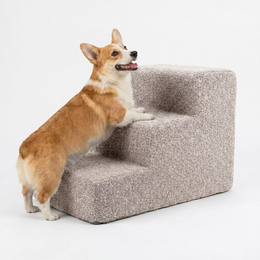murando Hundetreppe für Kleine Hunde 3 Stufen - Haustiertreppe 30 cm Hoch für Bett, Sofa, Treppe für