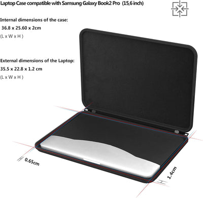 Smatree Hartschale Laptoptasche Kompatibel mit 15,6 Zoll ‎Samsung Galaxy Book2 Pro 360/ Book Pro, Sl