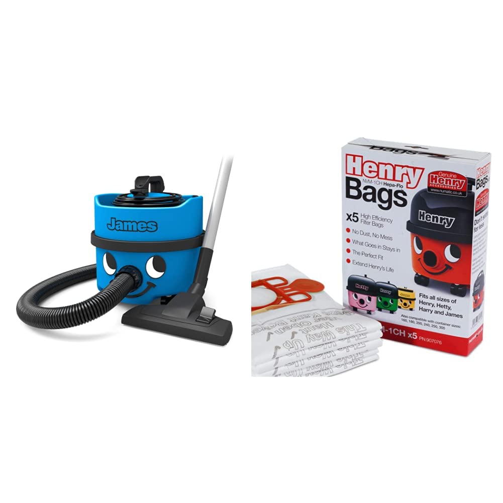 Numatic 900140/JVP180-11 Boden-Staubsauger James (620 Watt, 72db) Sky Blue &amp; Henry NVM-1CH, Staubsau