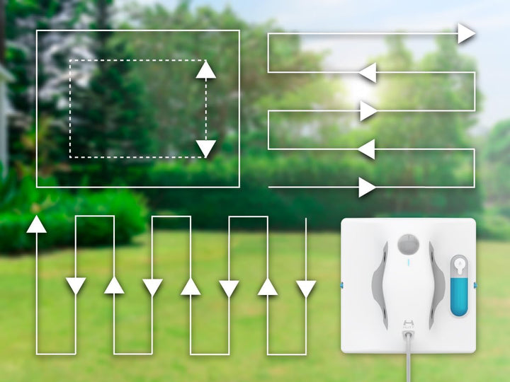 Hutt W8 Fensterputzroboter & Wischroboter für Flächen wie Fliesen, Spiegel etc (max 3800Pa Saugleist