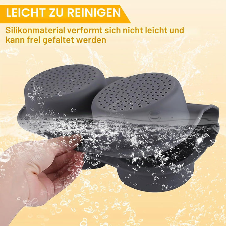 Burger Buns Backform Silikon, 23.5 X 23.5 X 4cm Burgerbrötchen Backform Rund 4 Gitter 10cm Brötchenb